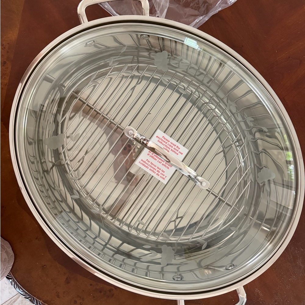 Princess House Stainless Steel 16qt Roaster w Rack 6551